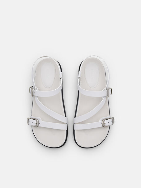 PEDRO Icon Leather Heel Sandals, Black