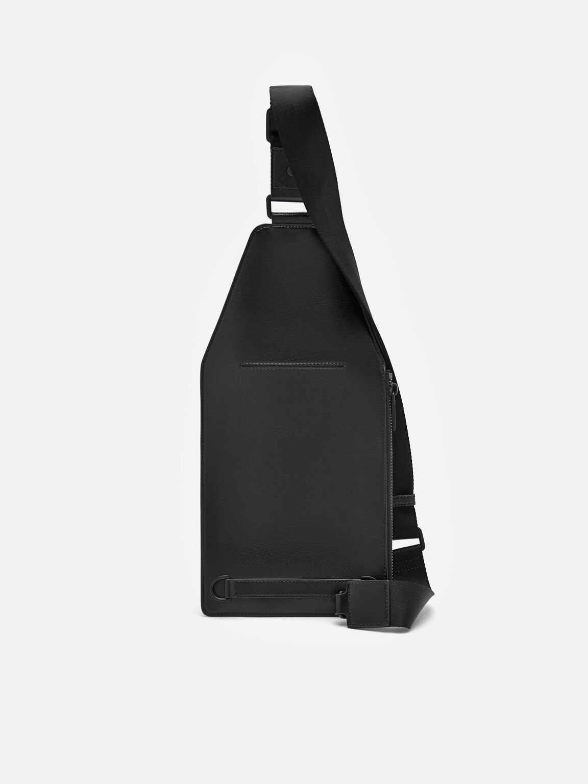 Pouch Crossbody Kulit Wrinkled, 