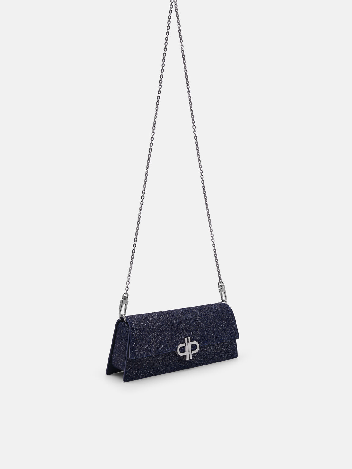 PEDRO Icon Glitter Suede Clutch Bag, 