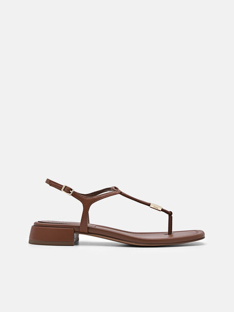 Sandal Thong Slingback, Brown