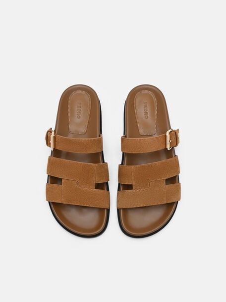 Iza Suede Sandals, , hi-res