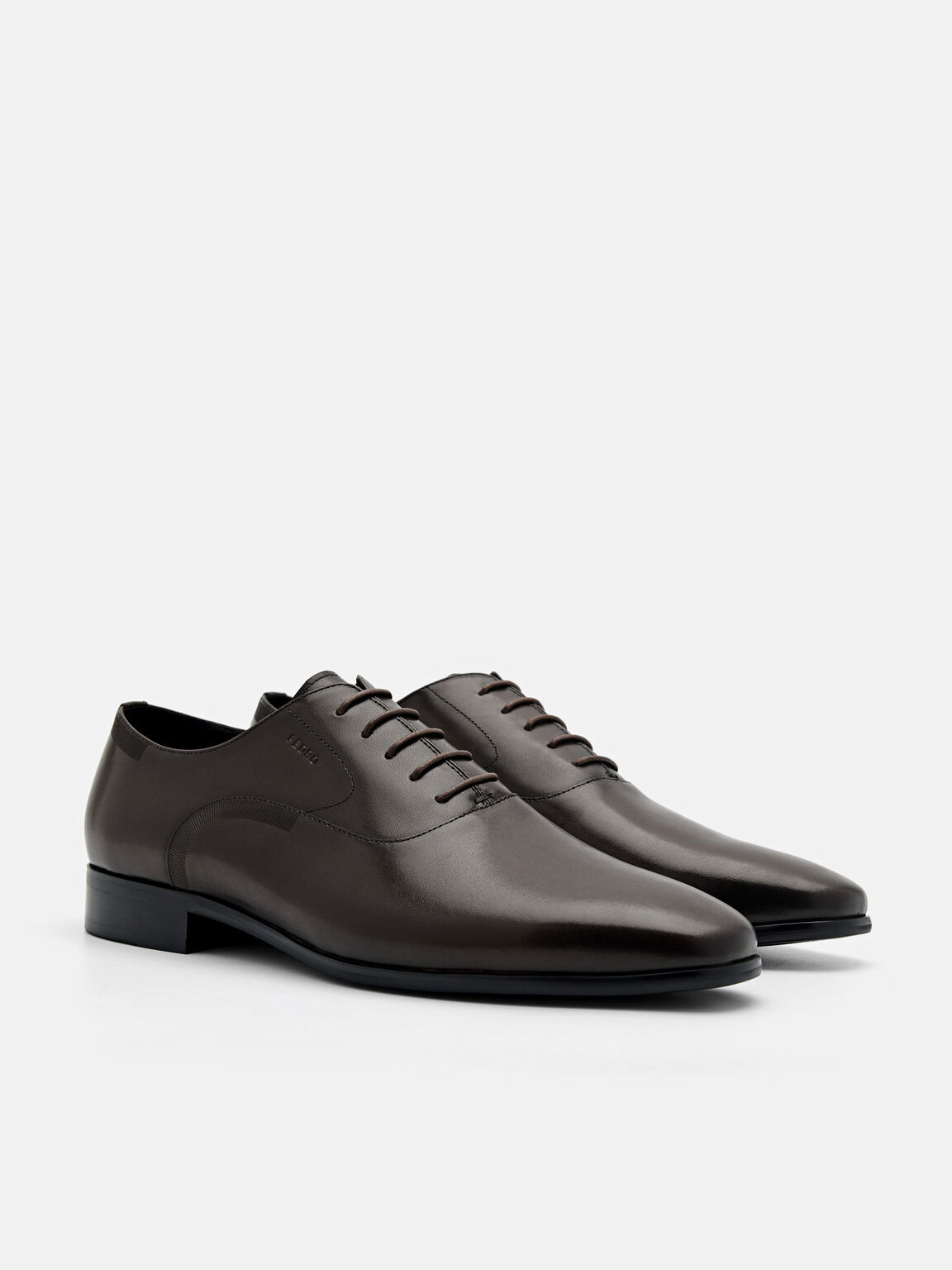 Burnished Leather Oxford Shoes, 