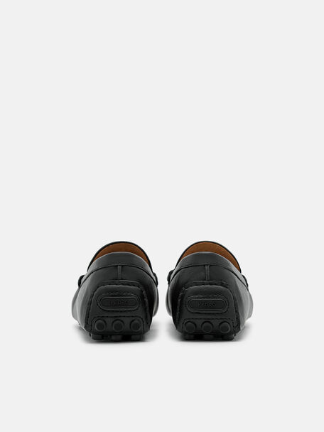 PEDRO Icon Leather Heel Sandals, Black