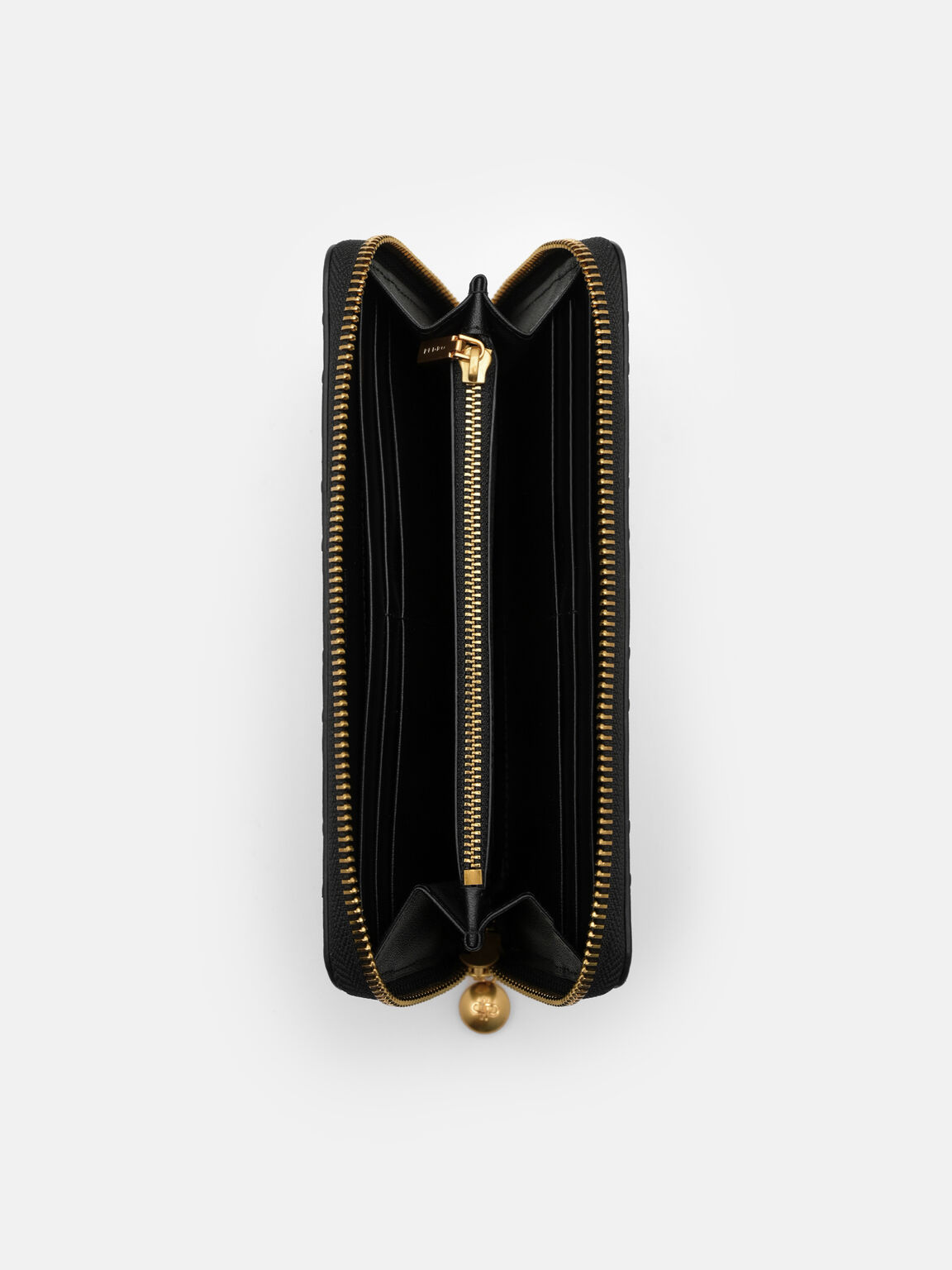 Dompet Panjang Kulit Bertekstur Quilted, 