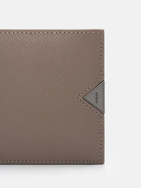 Saffiano Leather Bi-Fold Flip Wallet, , hi-res