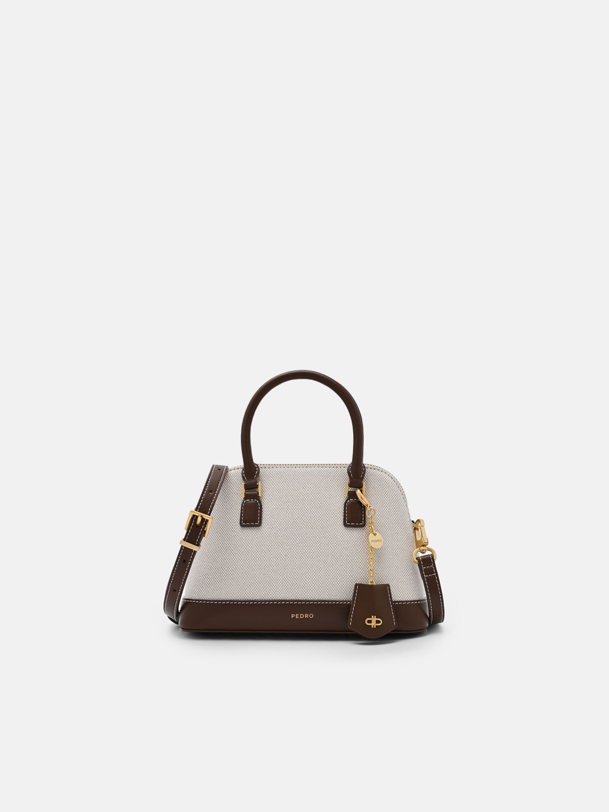 Dark Brown Lucia Canvas Handbag - PEDRO ID