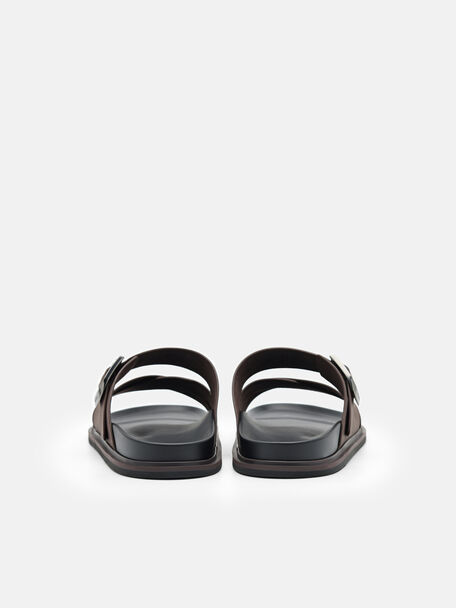 PEDRO Icon Leather Heel Sandals, Black