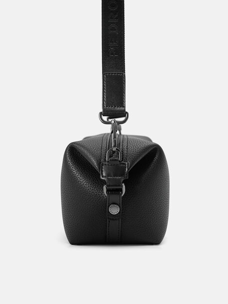 PEDRO Icon Leather Heel Sandals, Black