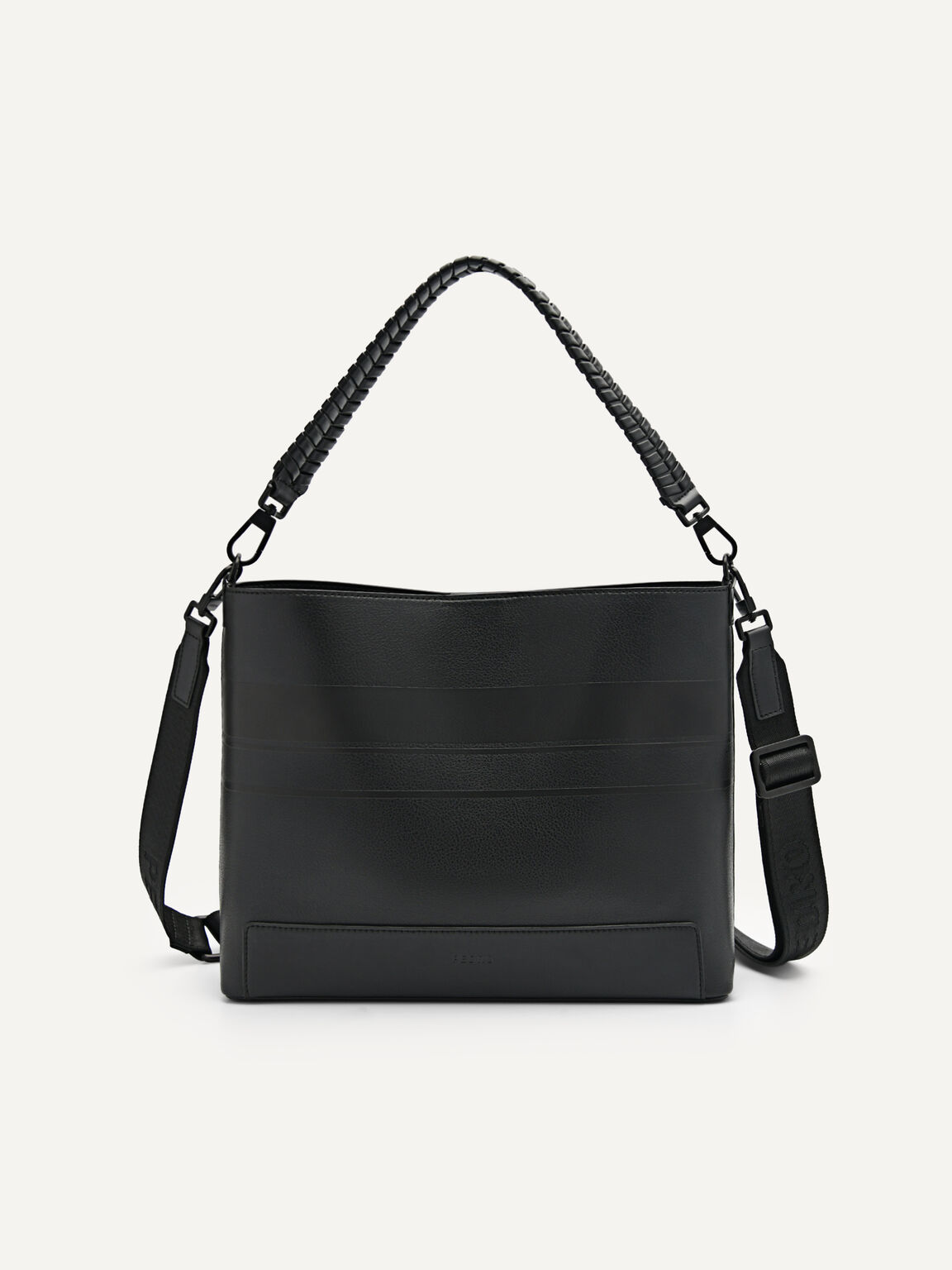 Interlace Sling Bag, Black, hi-res