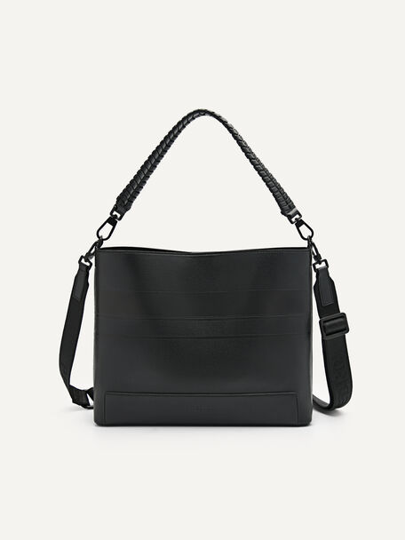 Interlace Sling Bag, Black, hi-res