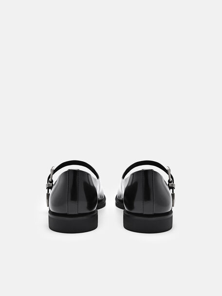 PEDRO Icon Leather Heel Sandals, Black