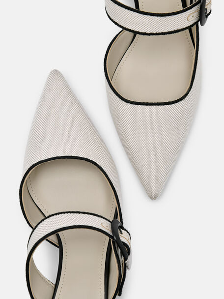 PEDRO Icon Leather Heel Sandals, Black