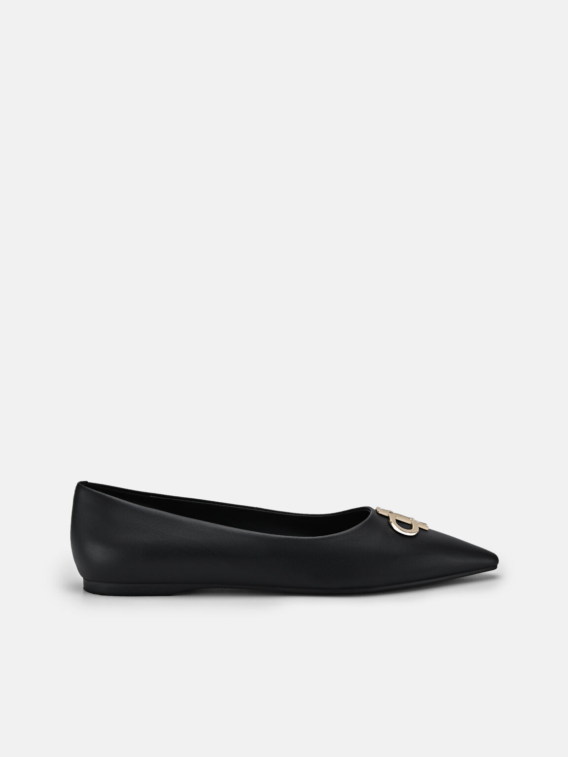 PEDRO Icon Leather Ballerina Pumps, Black, hi-res