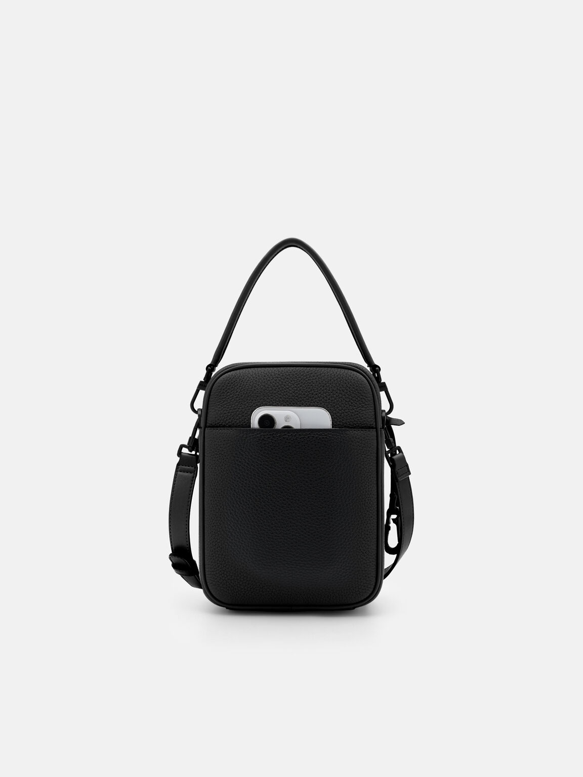 Patrice Tumbled Leather Crossbody Bag, 
