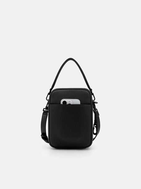Patrice Tumbled Leather Crossbody Bag, 