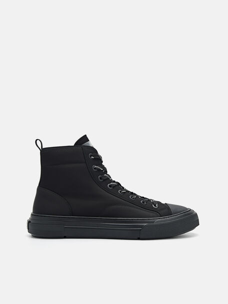 Strata High Top Sneakers, Black, hi-res