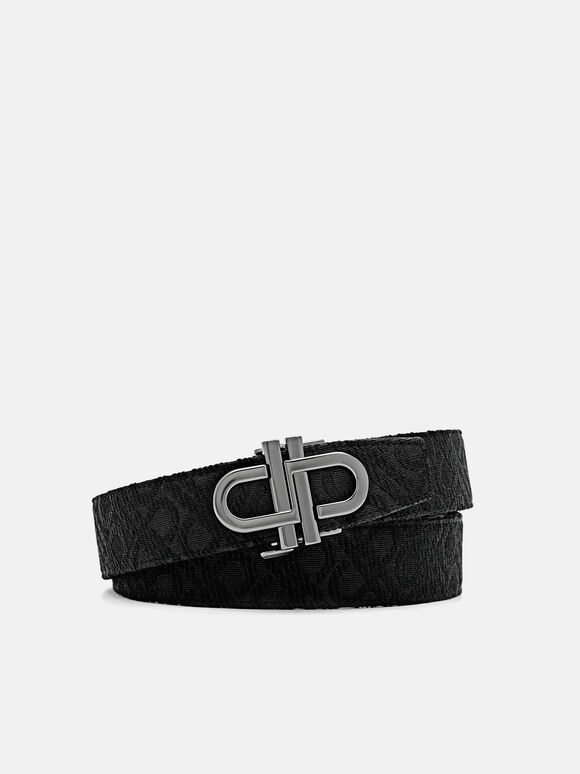Belt Otomatis Fabric PEDRO Icon, Black, hi-res