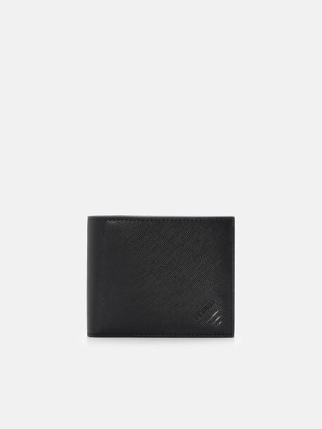 Saffiano Leather Bi-Fold Flip Wallet, 