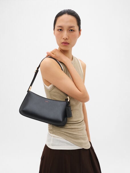 Jatte Leather Charm Shoulder Bag, , hi-res