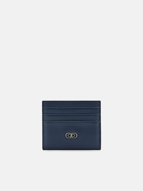 PEDRO Icon Leather Card Holder, Navy, hi-res