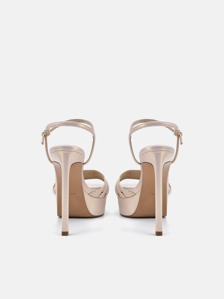 PEDRO Icon Leather Heel Sandals, Black