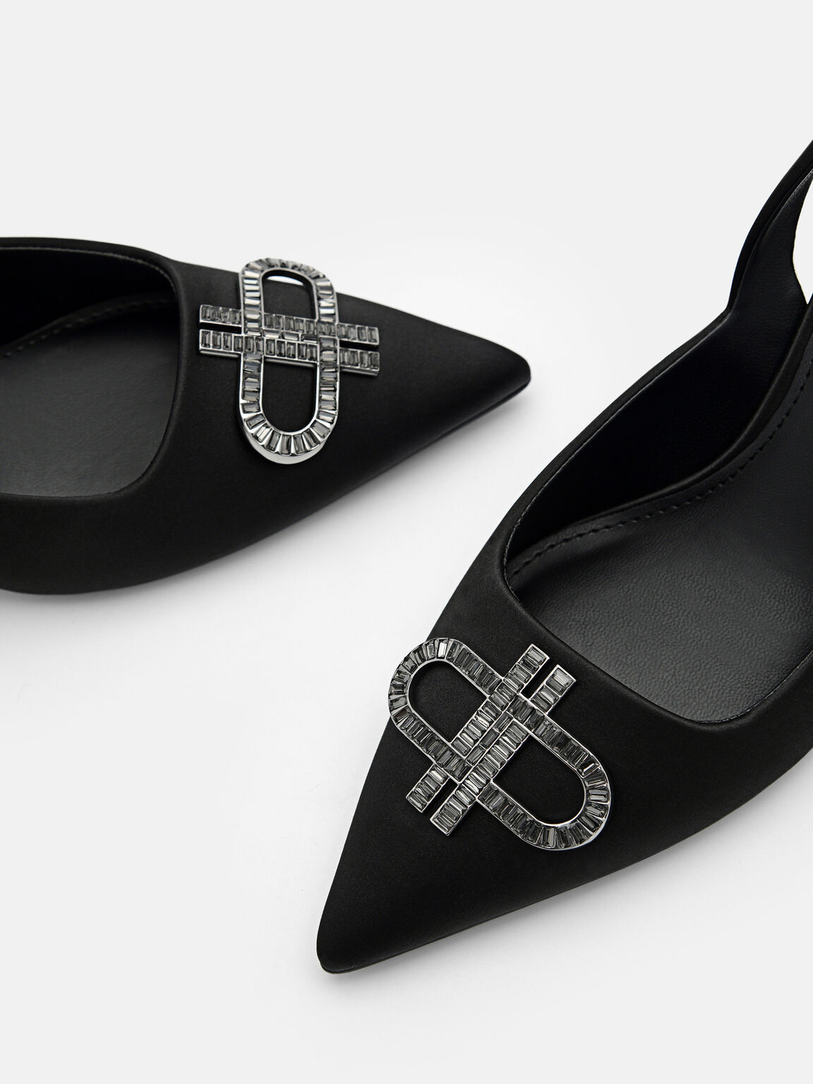 PEDRO Icon Satin Pumps, Black