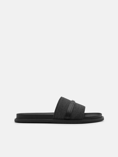 Belted Slide Sandals, 