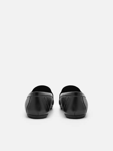 PEDRO Icon Leather Heel Sandals, Black