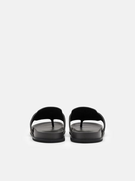 Suede Penny Thong Sandals, , hi-res