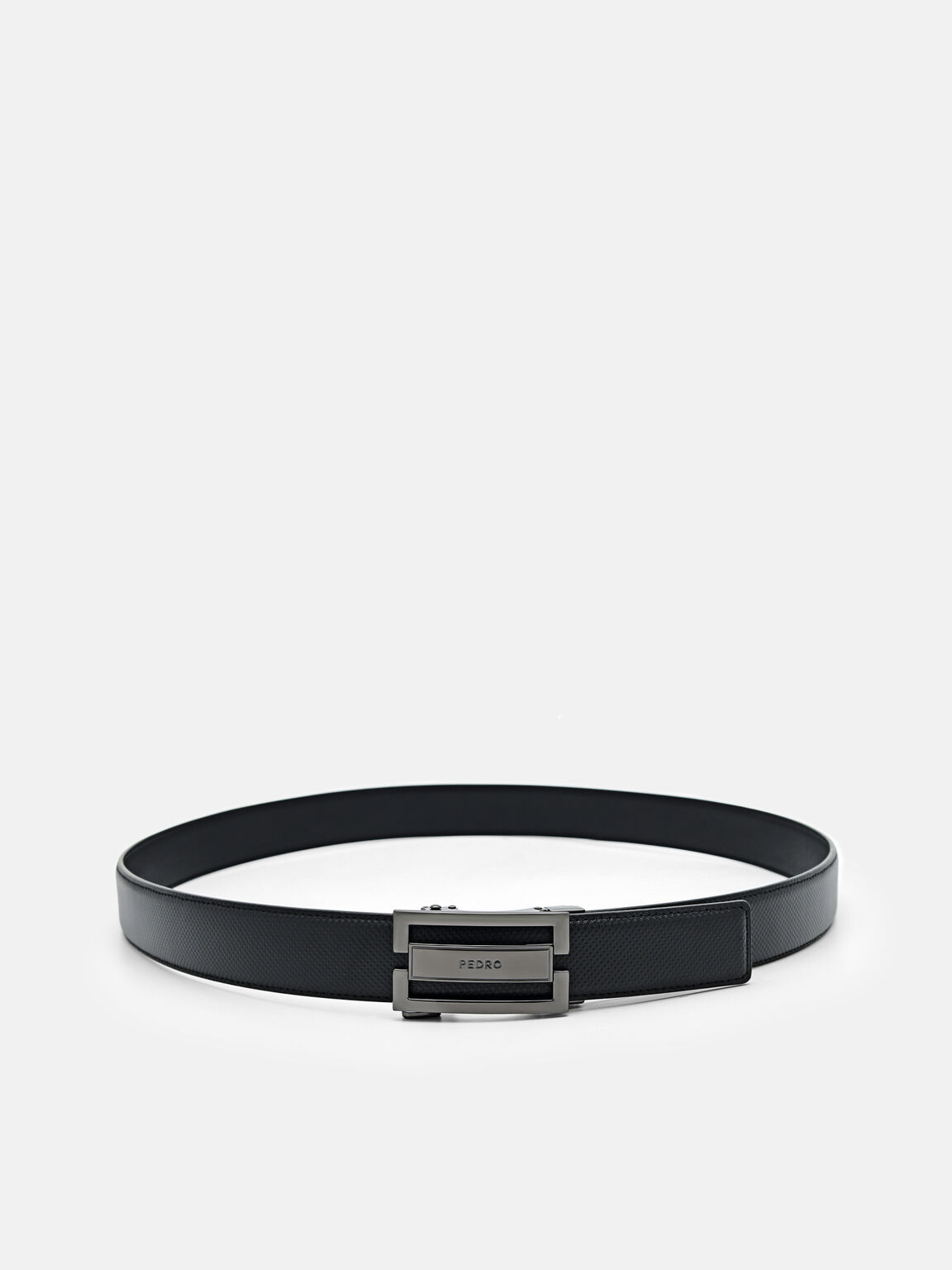 Sabuk Otomatis Kulit Emboss, , hi-res