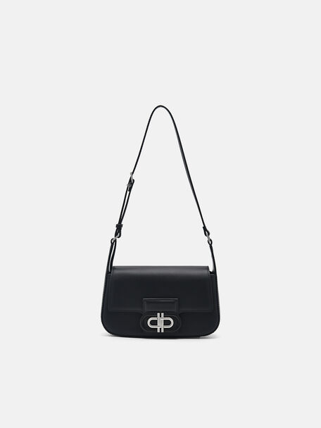 Tas Bahu Kulit Ikon PEDRO, Black