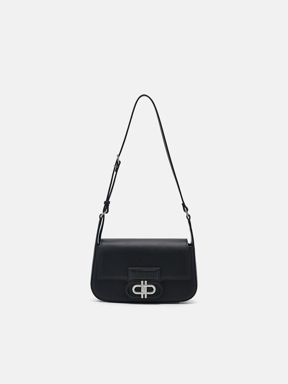 Tas Bahu Kulit Ikon PEDRO, Black