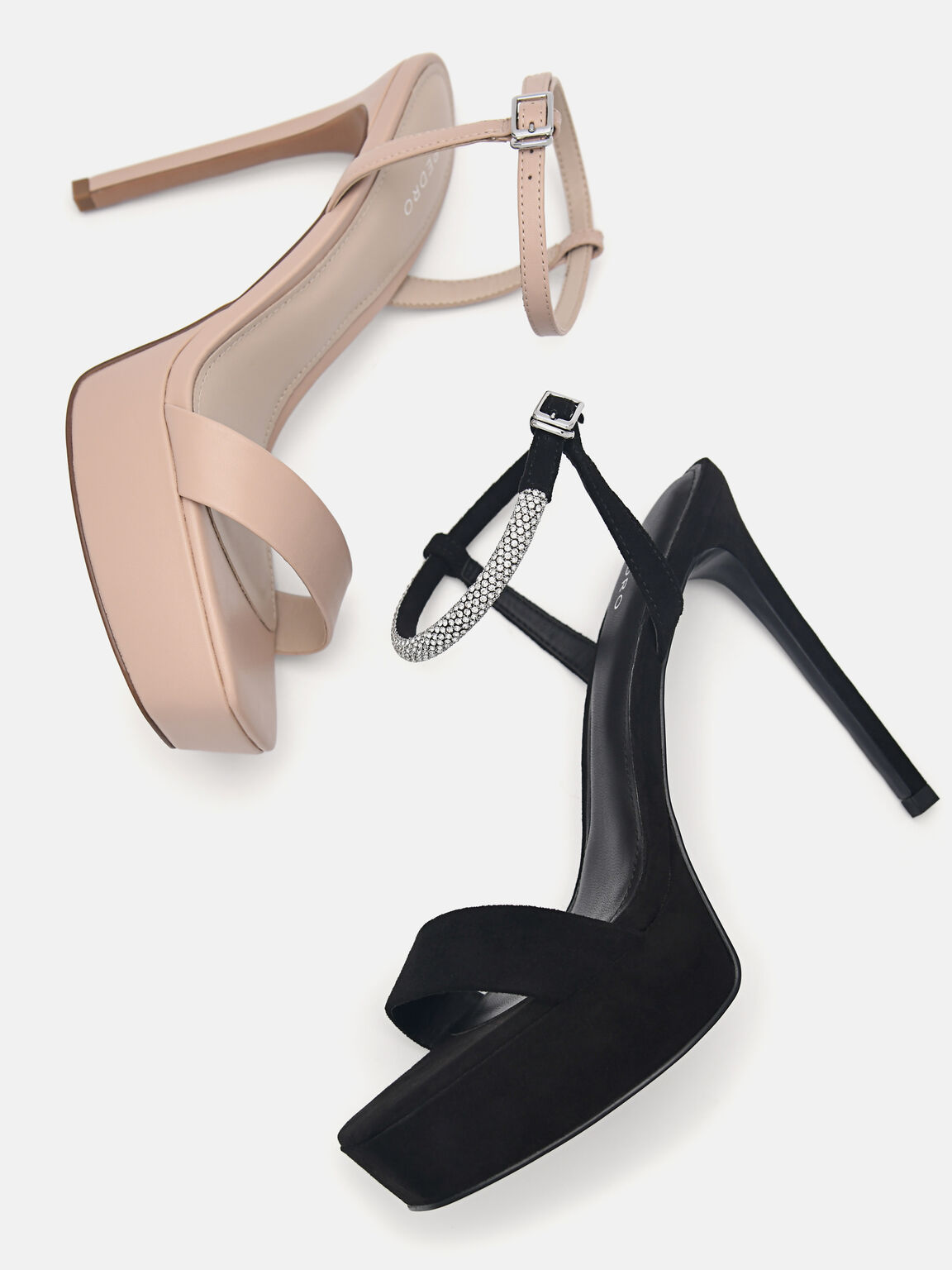 Rina Platform Heel Sandals, Nude