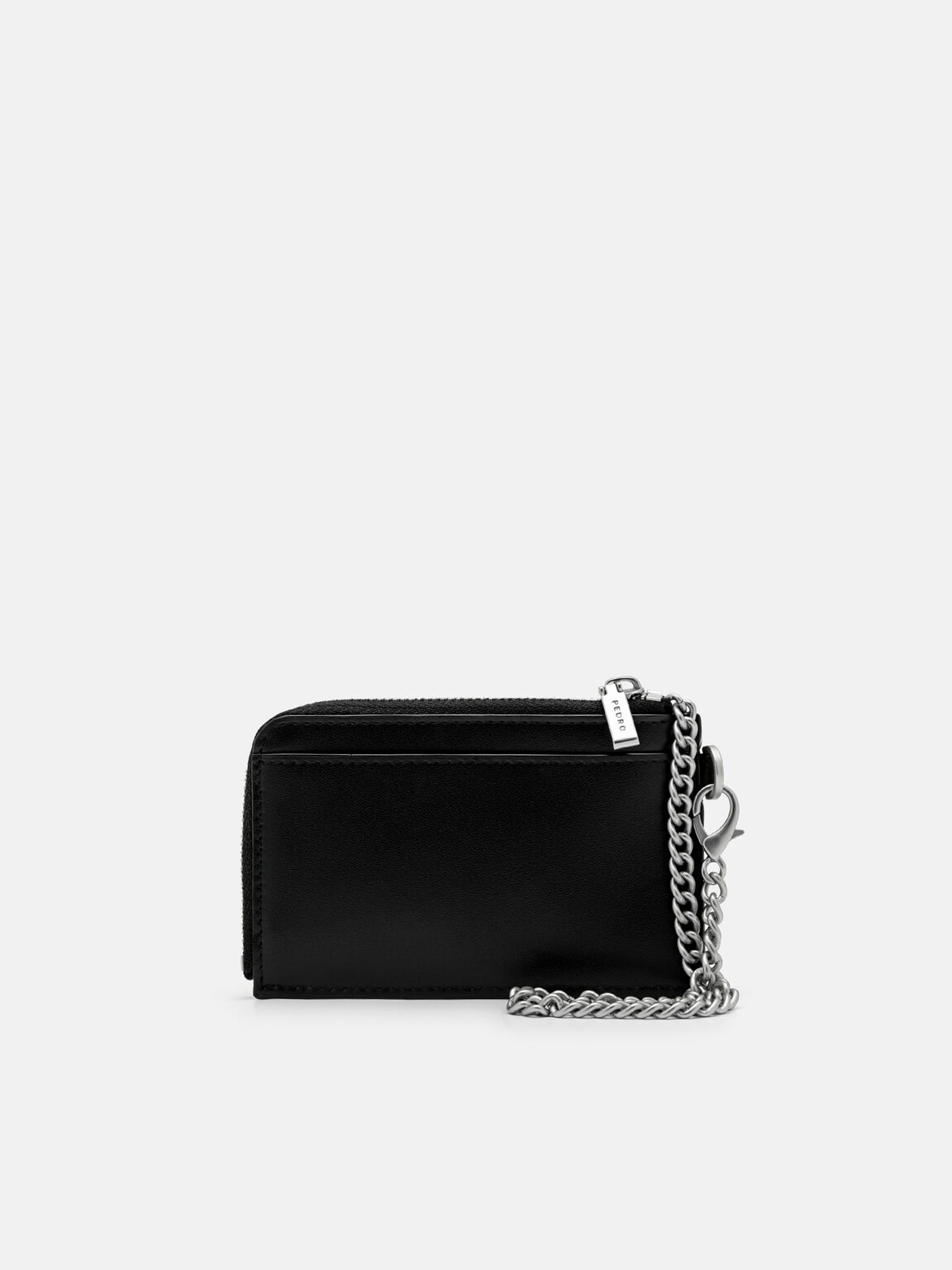 Leather Card Holder with Keychain, 