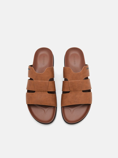 Woven Slide Sandals, , hi-res