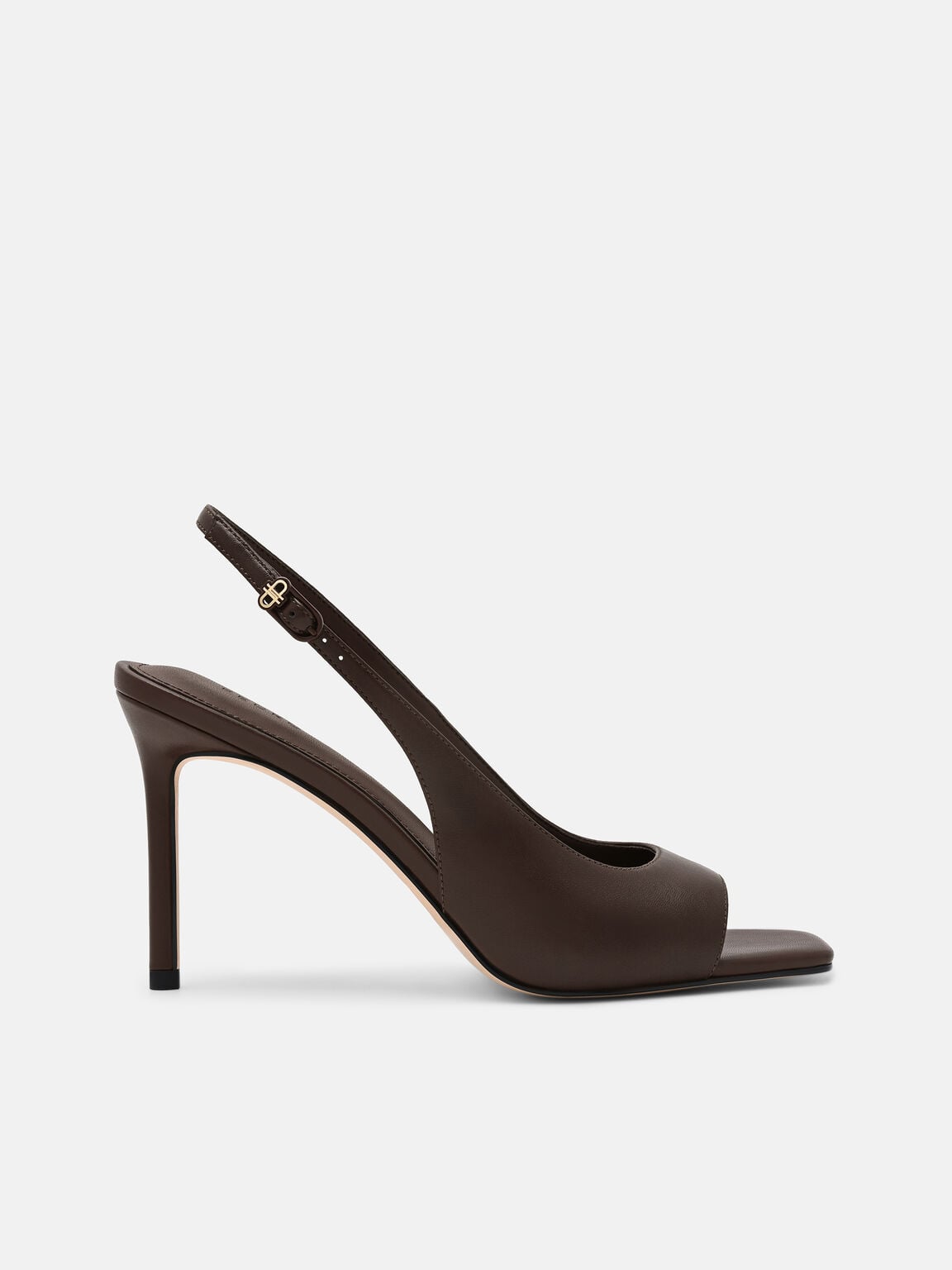Marina Sandal Hak Kulit, 