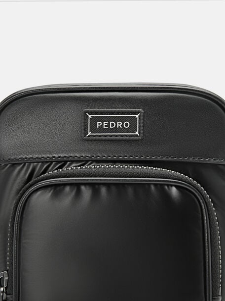 PEDRO Icon Leather Heel Sandals, Black