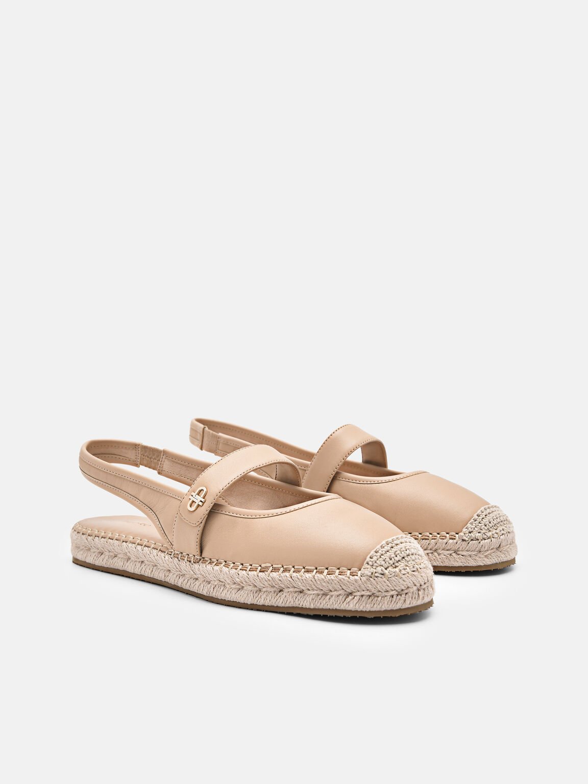 Leather Slingback Loafers, 