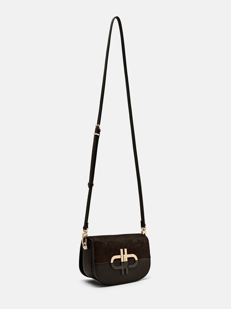 Duet Calf Hair Shoulder Bag, , hi-res