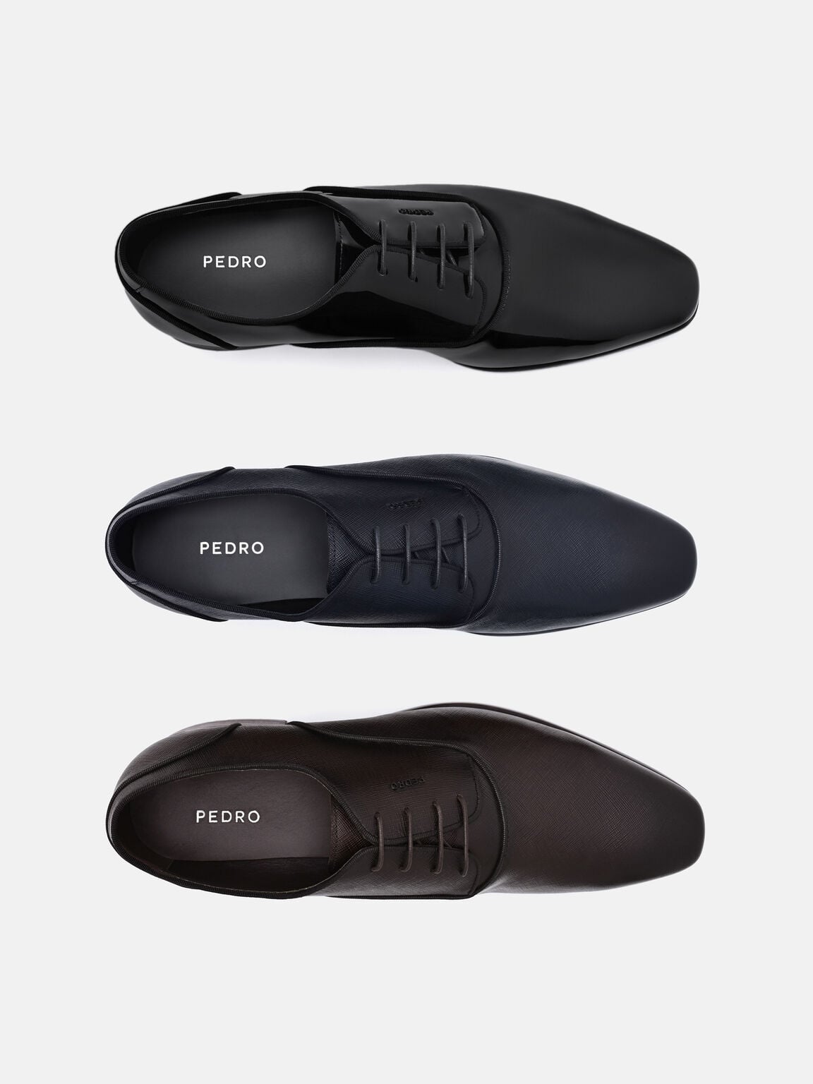 Saffiano Leather Derby Shoes, , hi-res