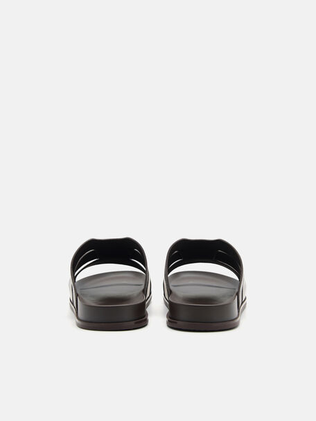 PEDRO Icon Leather Heel Sandals, Black