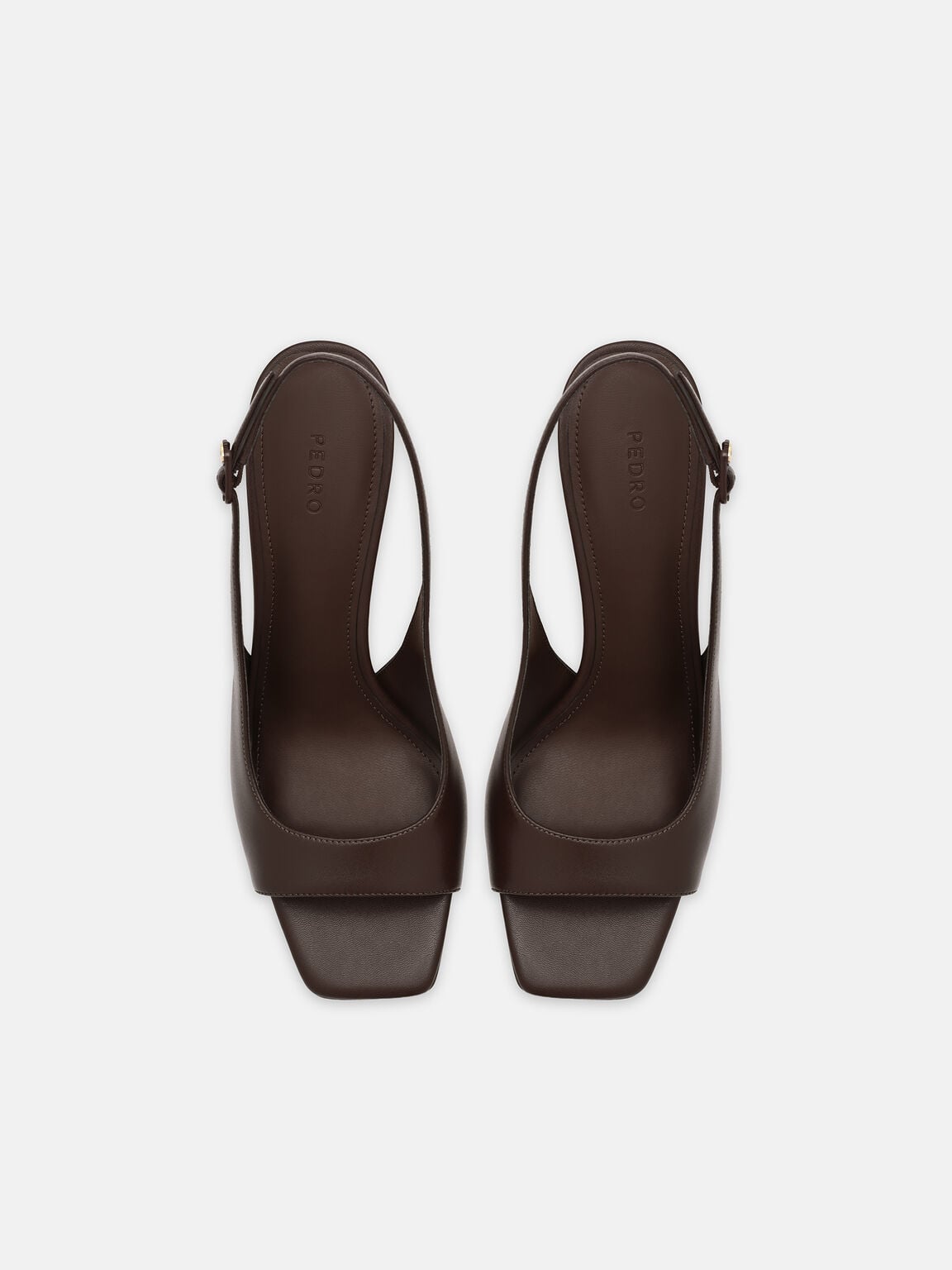 Marina Sandal Hak Kulit, 