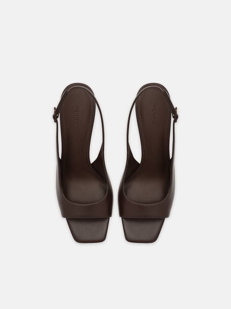 Marina Sandal Hak Kulit, 