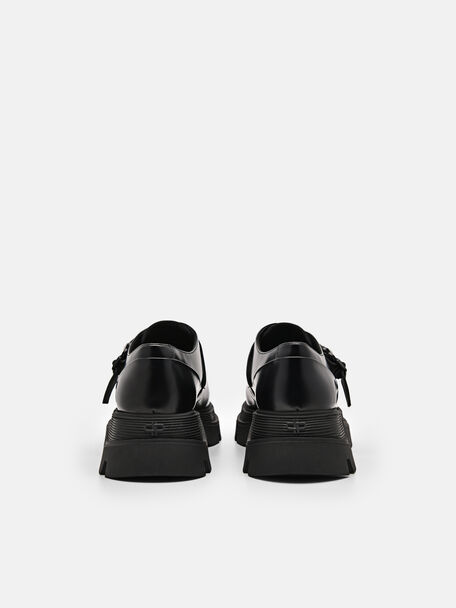 PEDRO Icon Leather Heel Sandals, Black
