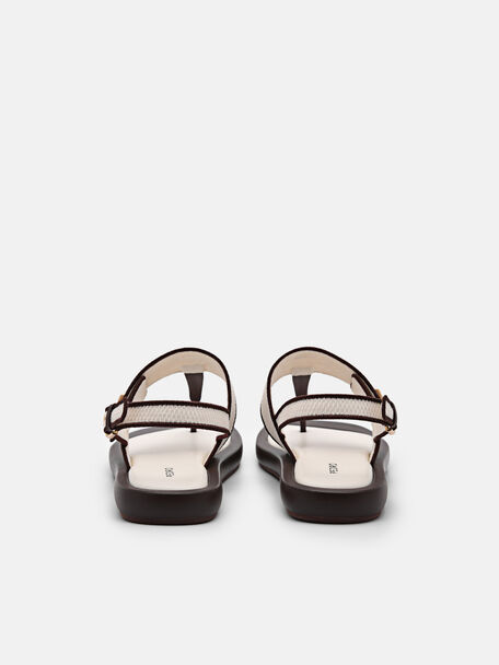 PEDRO Icon Leather Heel Sandals, Black
