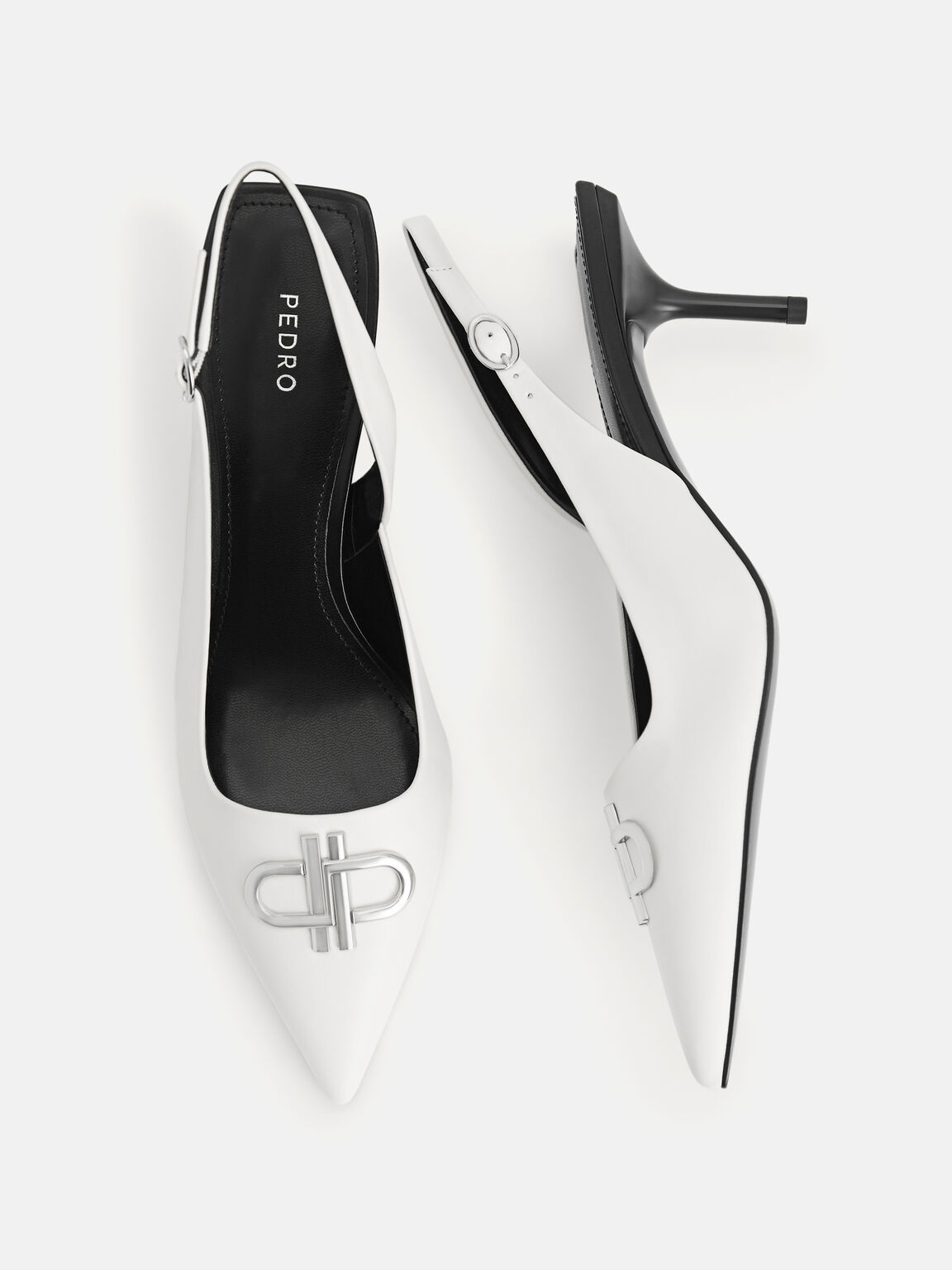 PEDRO Icon Leather Pointed Slingback Pumps, 