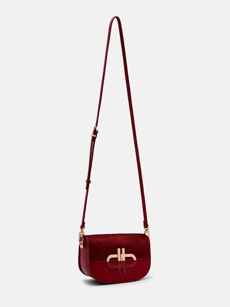 Duet Calf Hair Shoulder Bag, , hi-res