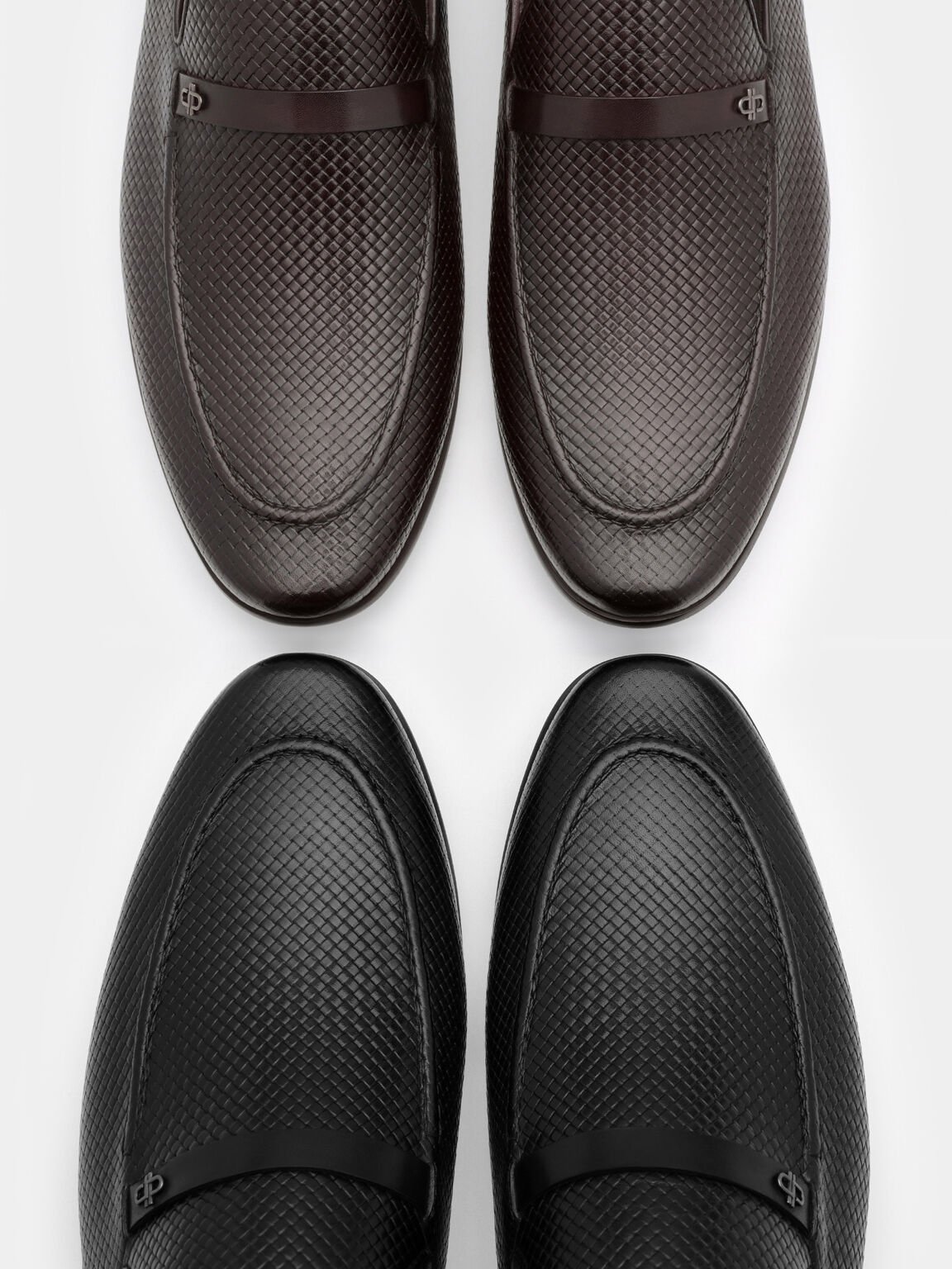 Woven Leather Loafers, 