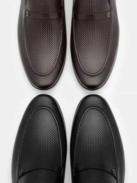 Woven Leather Loafers, 