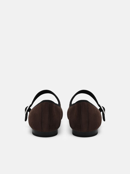 Sepatu Flat Balerina Suede Alina, , hi-res